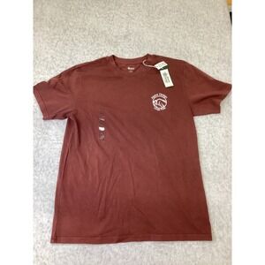 Alpine Design Mens Longs Peak Graphic Tee Dark Auburn Organic Cotton M see pics